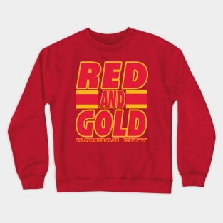 KC LYFE Red and Gold Kansas City True Football Colors! Crewneck Sweatshirt